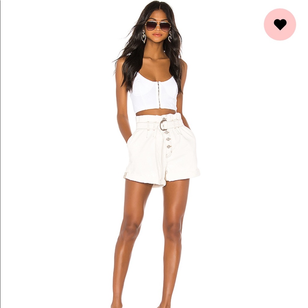 NWT FREE PEOPLE HIGH WASTED BELTED  UTILITY SHORTS